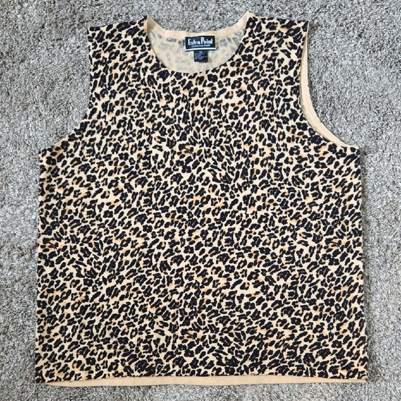 Extra Point Leopard Print Tank Top Plus Size 2XL - Picture 1 of 4